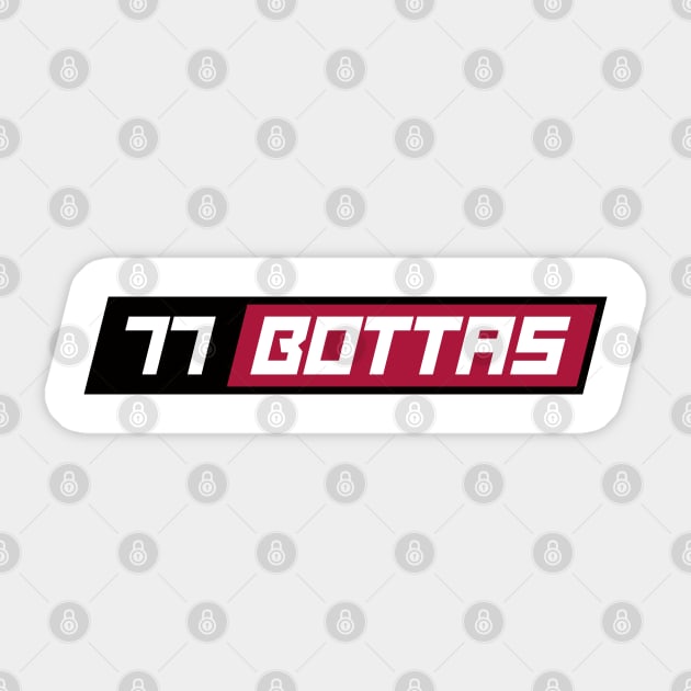 Valtteri Bottas 77 F1 Driver Sticker by petrolhead